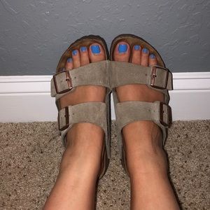 Suede Arizona Soft Footbed Birkentock